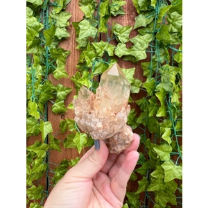 6.25 oz. Natural Citrine Quartz Cathedral from the Congo. Kundalini Smoky Citrine. You get this piec
