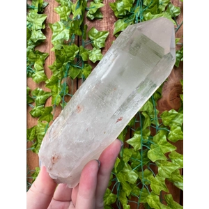 12.27 oz. Clear Clear Quartz Crystal Point with Etching and Window. You get this piece!