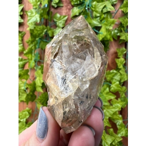 Large 2.78 oz. Raw Skeletal Herkimer Diamond Quartz Crystal from Middleville NY. Fenster Quartz. Ele
