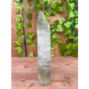 3.45 Lb Clear Quartz Crystal Point. 7.5 Inch Clear Polished Quartz Crystal Point. You get this piece