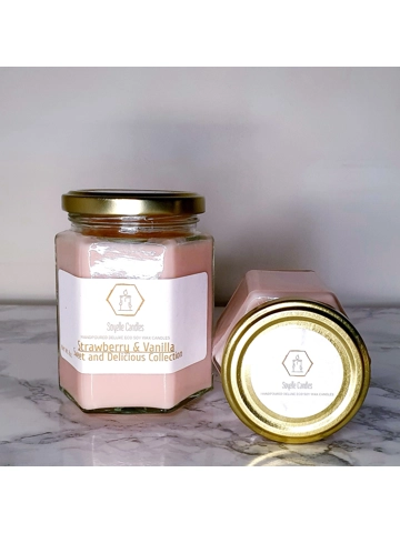 STRAWBERRY & VANILLA CANDLE | SWEET & DELICIOUS COLLECTION