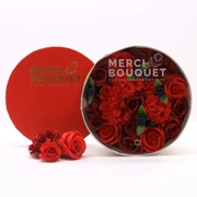 Round Box - Classic Red Soap Roses