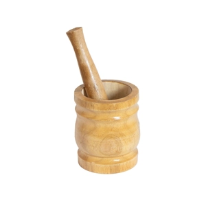 Wood Mortar and Pestle Natural Edge Kitchen Mortar Sustainable Herb Spice Mortar for Grinding Garlic