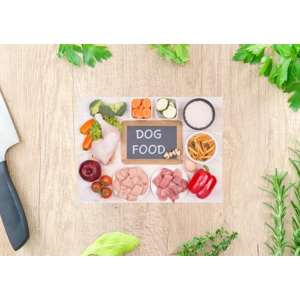 Tempered Glass Dog Food/Food Chopping Board