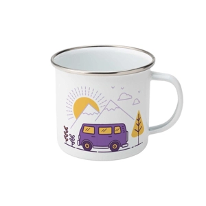 Enamel Mug 12oz Travel, Camping, Fun, Gift