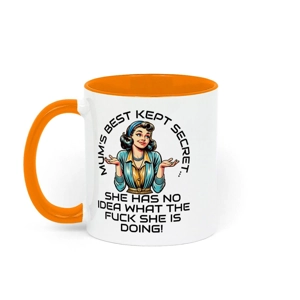 Sarcastic, Retro Two-Toned Ceramic Coffee Mug, Fun Mother's Day Gift