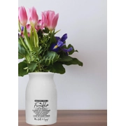 Recipe for a friendship Ceramic Milk Jug Flower Vase