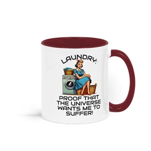 Two Tone Retro Sarcastic Mothers Day, Birthday Mug, Laundry