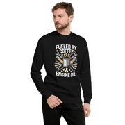 Mechanic Sweatshirt: Fueled by Coffee and Engine Oil, Unisex Crewneck pullover
