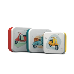 Lunch Boxes Set of 3 (M/L/XL) - Scooter