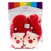Christmas Santa Microwavable Heat Wheat Pack Slippers