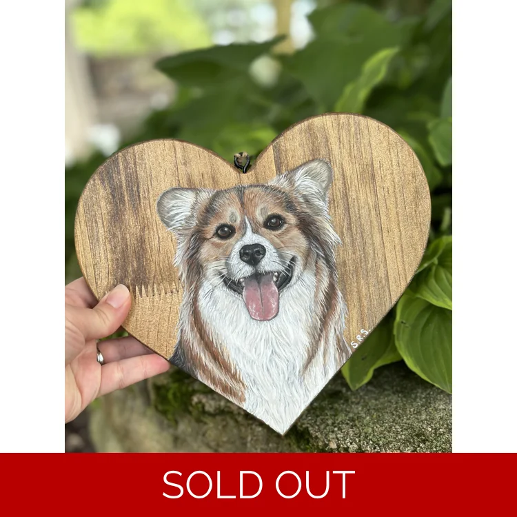 Wooden Heart Plaque Portrait