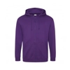 AWDis Zipped Hoodie - Purple + 2 logos