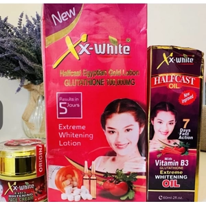 Xx White Egyptian Gold Whitening Lotion, Face cream and Oil set