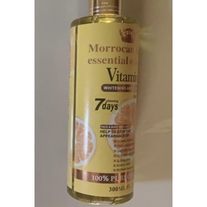 Moroccan Argan Essential Oil 6 in 1 Vitamin C Whitening And Glow Oil -300ml.