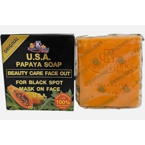 2x K Brothers USA papaya soap beauty care face out for black spot mask on face