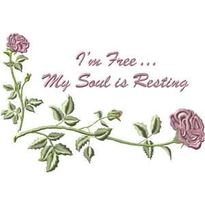 Embroidered Casket Panel With Image & Text
