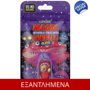 Euphoria Magic Amanita Muscaria Gummies - Alien - 25 mg Mu..