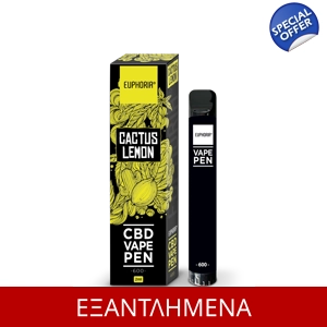 Euphoria CBD Vape Pen Cactus Lemon, 2 ml