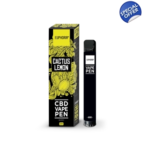 Euphoria CBD Vape Pen Cactus Lemon, 2 ml