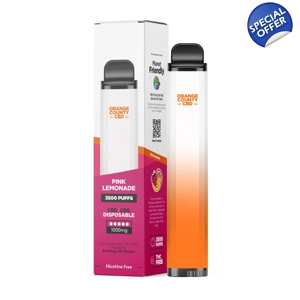 10ml Orange County CBD Vape pen Pink Lemonade 3500 Puff, 6..
