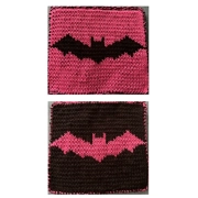 Double Knit Halloween Bat Potholder