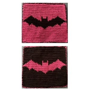 Double Knit Halloween Bat Potholder