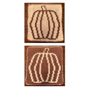 Double Knit Fall Pumpkin Potholder
