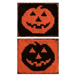 Double Knit Jack O'lantern Potholder