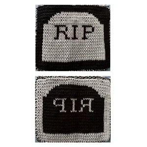 Double Knit Halloween Tombstone Potholder