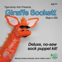 Giraffe Sock Puppet Kit