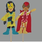 Invent A Superhero Stick Puppet Kit