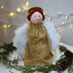 Christmas Sock Angel Sewing Kit in Gold Gown