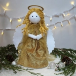 Christmas Sock Angel Sewing Kit in Gold Gown