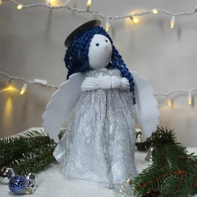 Angel Tree Topper Kit with Silver Gown