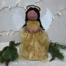 Christmas Sock Angel Sewing Kit in Gold Gown