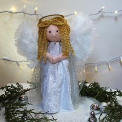 Angel in Silver Tree Topper Sewing Kit