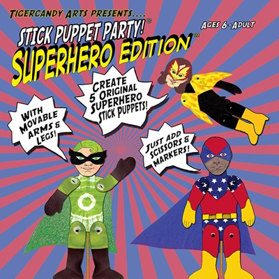 Invent A Superhero Stick Puppet Kit