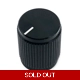 15 x 12 Mini Knurled Aluminium Knob - Black