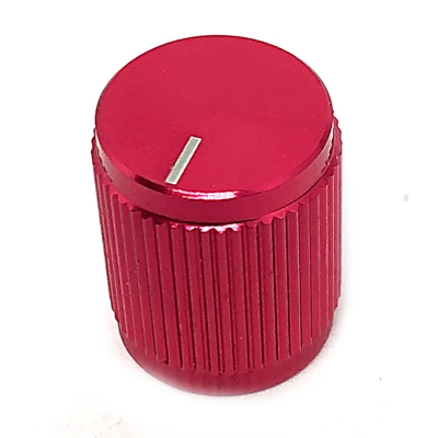 15 x 12 Mini Knurled Aluminium Knob - Red