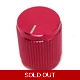15 x 12 Mini Knurled Aluminium Knob - Red