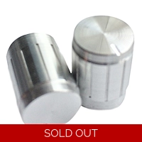 Aluminium-finished 12x17mm knob -..