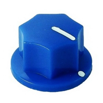 20mm MXR-style fluted knob - Blue