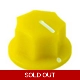20mm MXR-style fluted knob - Yellow