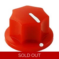 20mm MXR-style fluted knob - Red