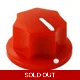 20mm MXR-style fluted knob - Red