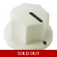 20mm MXR-style fluted knob - White