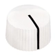 20mm Low Profile Knurled Plastic Knob - White