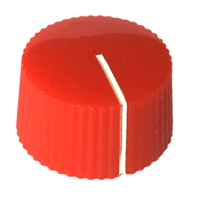 20mm Low Profile Knurled Plastic Knob - Red