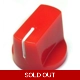 Davies 1510-Style Knob, push fit - Red
